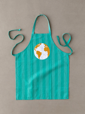 Mixed Print Earth Apron