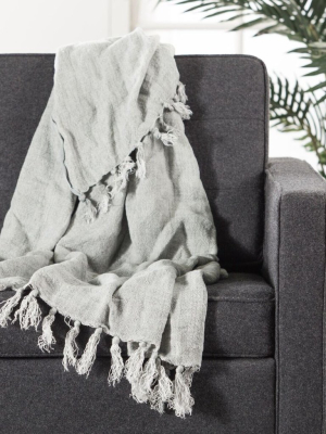 Jaipur Living Lisabet Solid Gray Throw