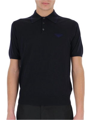 Prada Logo Embroidered Polo Shirt