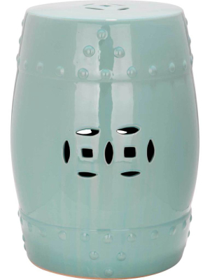 Molly Ming Garden Stool Light Aqua