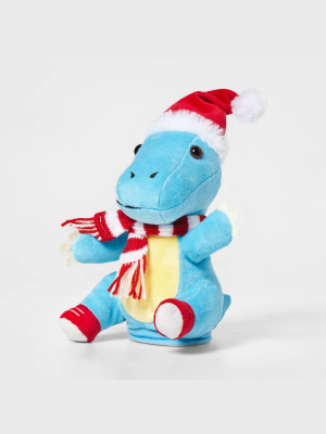 Small Animated Plush Dinosaur Decorative Figurine - Wondershop™