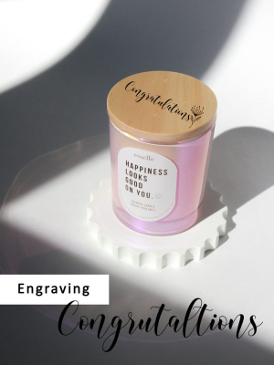 Congratulations | *add-on Engraving For Candle Lid