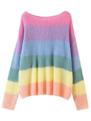 'dianna' Rainbow Lightweight Top