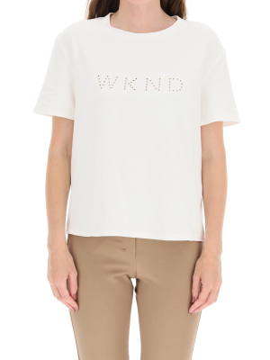 Weekend Max Mara Sonia Logo Embroidered T-shirt