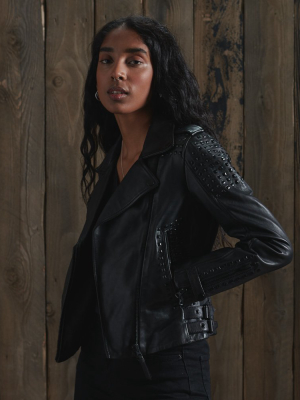 Backstage Leather Biker Jacket