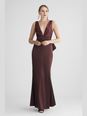 Topanga Gown - Burgandy