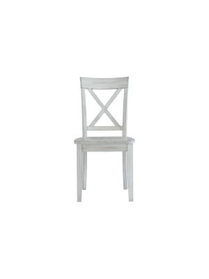 Set Of 2 Jamestown Dining Chairs White - Boraam