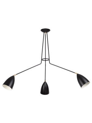 Greta Three Arm Chandelier