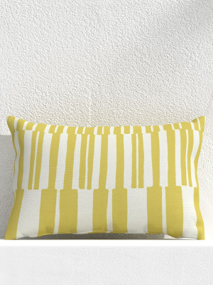 Striped Lines Bamboo 20"x13" Outdoor Pillow
