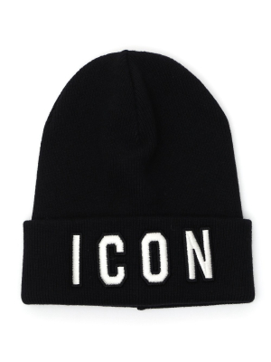 Dsquared2 Icon Embroidered Knitted Beanie