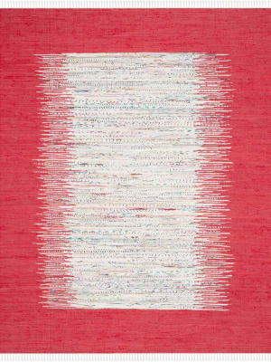 Montauk Border Ivory/red Area Rug