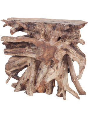 Song Teak Slice Console Natural