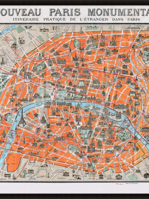 Monumental Map Of Paris Wall Art Design By Lillian August