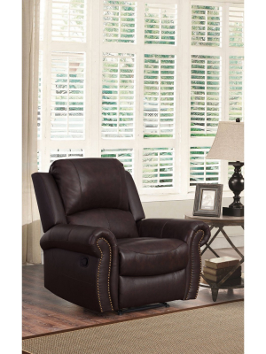 Lorenzo Leather Reclining Armchair - Abbyson Living