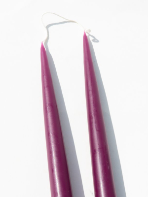 Hand-dipped Taper Candles - Burgundy