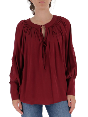 L'autre Chose Front Tie Blouse