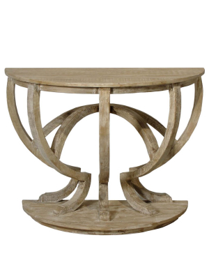 Reclaimed Lumber Demi Lune Console