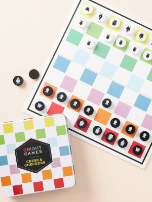 Rainbow Chess & Checkers Set