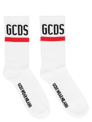 Gcds Logo Intarsia Crew Socks