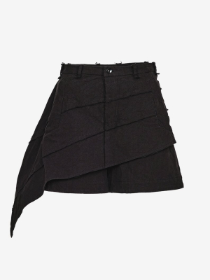 Wrap-skirt Shorts