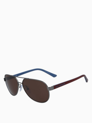 Satin Color-pop Aviator Sunglasses