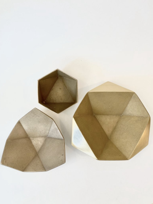 Brass Origami Bowl - Medium