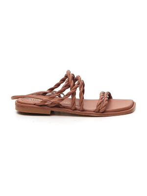 Stuart Weitzman Calypso Braided Strap Sandals