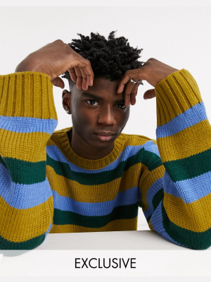 Reclaimed Vintage Inspired Sweater In Stripe