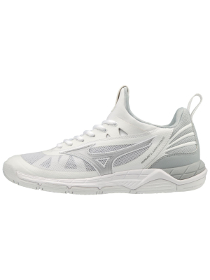 Mizuno Women's Wave Luminous Volleyball Shoe Womens Size 13 In Color White-silver (0073)