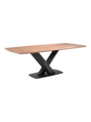 Everett Contemporary Dining Table Walnut - Armen Living