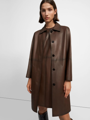 Piazza Coat In Leather