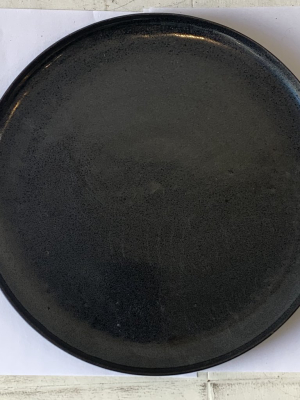 Wheel Thrown Dinner Plate Black