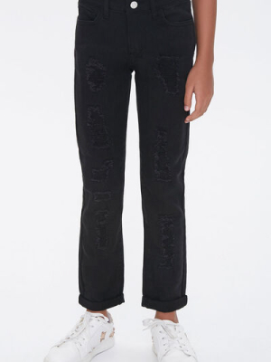 Girls Distressed Cuffed Pants (kids)