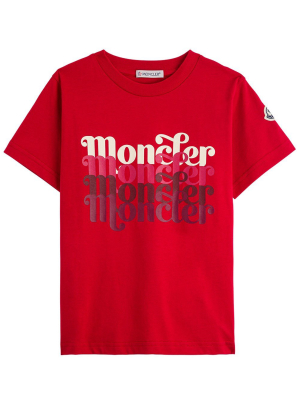 Moncler Enfant Logo Printed T-shirt