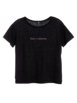 Fuck A Valentine [distressed Women's 'baby Tee']