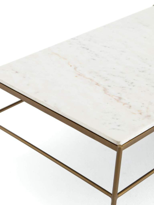 Felicity Coffee Table, Matte Brass