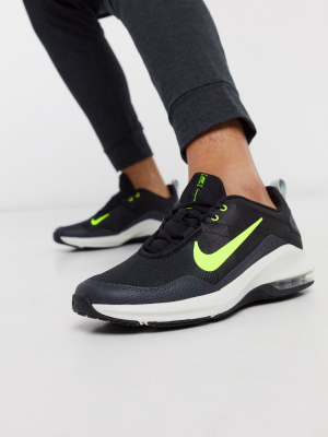 Nike Training Air Max Alpha 2 Sneakers In Black And Neon Green