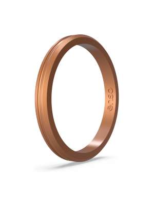 Elements Contour Halo Silicone Ring - Copper