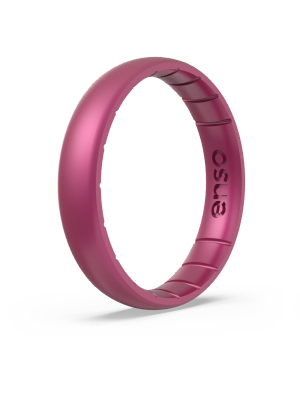 Birthstone Classic Thin Silicone Ring - Pink Tourmaline