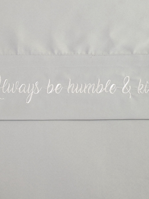 Lakeside Embroidered Sheet Set With Decorative Inspirational Quote