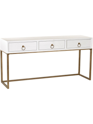 Rohrer White/gold Console