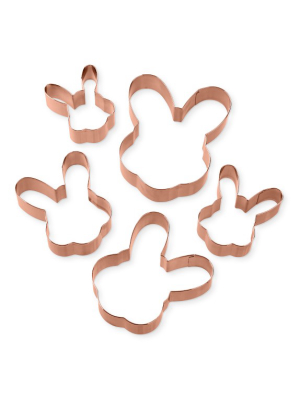 Bunny Cookie Cutter 5-piece Set On Ring