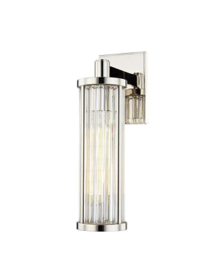 Marley 1 Light Wall Sconce Polished Nickel