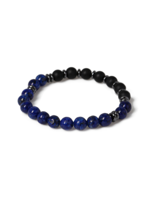 Blue And Black Lapis Bracelet*