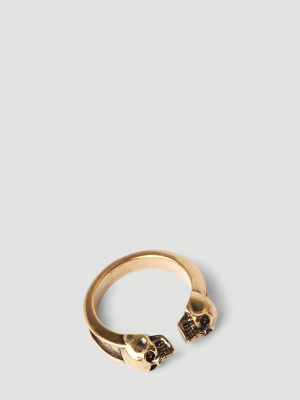 Alexander Mcqueen Twill Skull Ring