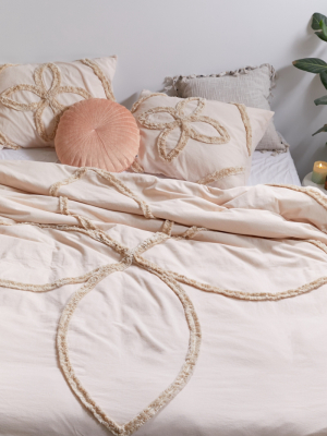 Stassia Feathered Trim Duvet Cover