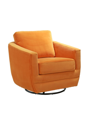 Karla Dubois Gogh Swivel Accent Chair - Marigold