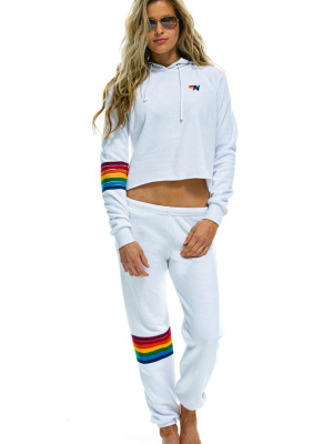 Women's Rainbow Stitch Sweatpants - White