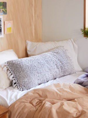 Amped Fleece Fringed Body Pillow