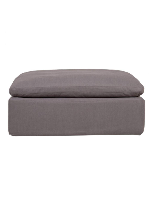 Blu Home Clay Ottoman In Livesmart Fabric